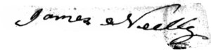 James Neely 1815 signature